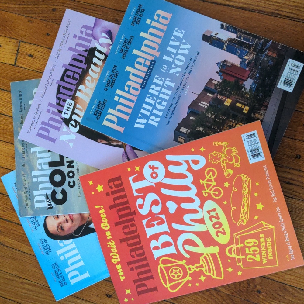 Philadelphia Magazine, lot of 5 issues from 2021 and 2022
